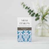 luxury professional damask Business Cards (Standing Front)