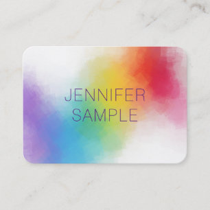 Luxury Professional Modern Elegant Rainbow Colors Business Card