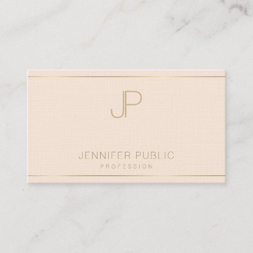 Luxury Professional Monogram Elegant Modern Plain Business Card