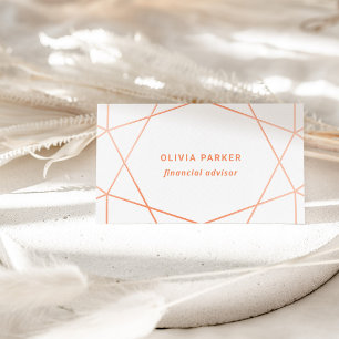 Luxury Professional White and Rose Gold Foil Business Cards