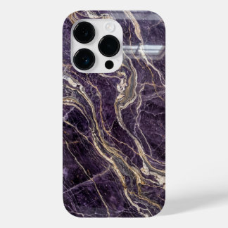 Luxury Purple and Gold Marble iPhone Case