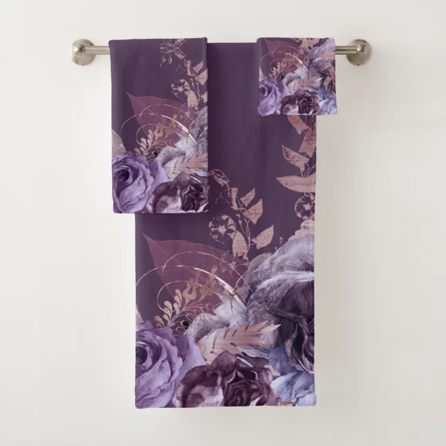 LUXURY PURPLE FLORAL BOTANICAL BATHROOM TOWEL SET Zazzle   Luxury Purple Floral Botanical Bathroom Towel Set Rce868909da6a45528f3f5a3442cf5847 Ezaga 644.webp