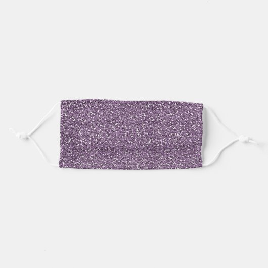 Luxury Purple Glitter Glamorous Sparkling Texture Adult Cloth Face Mask (Front, Folded)