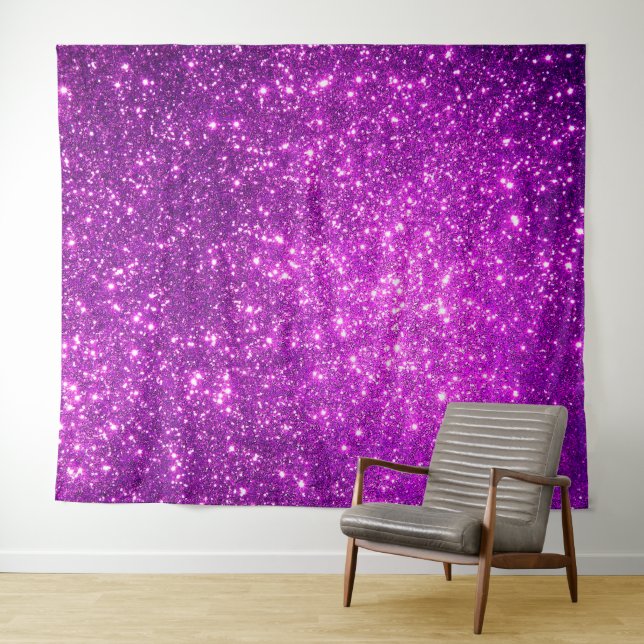 Luxury Purple Gold Glitter Tapestry (In Situ (Horizontal))