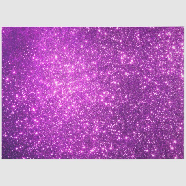 Luxury Purple Gold Glitter Tissue Paper (Front)
