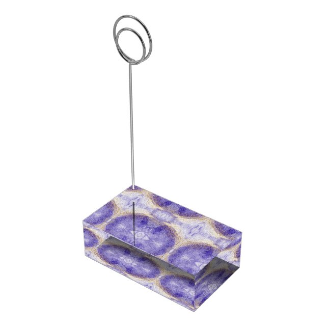 Luxury Purple & Golden Abstract Place Card Holder (Corner)