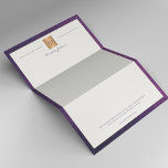 Luxury purple leather frame gold monogram business letterhead<br><div class="desc">Luxury simple elegant letterhead template with faux gold monogram initials and dark purple script name on an off white background with a purple indigo leather looking frame.                Personalize it with your information!                Suitable for classy business mailing documents.</div>