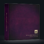 Luxury Purple Leather Monogram Photo Album Binder<br><div class="desc">Keep your treasured family photos safe and organized with this luxurious purple leather photo album binder featuring a brushed metallic gold monogram initial and classic block typography for the family name. The spine is also customizable to make it truly one-of-a-kind. This album is perfect for preserving your cherished memories for...</div>