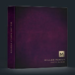 Luxury Purple Leather Monogram Photo Album Binder<br><div class="desc">Keep your treasured family photos safe and organized with this luxurious purple leather photo album binder featuring a brushed metallic gold monogram initial and classic block typography for the family name. The spine is also customizable to make it truly one-of-a-kind. This album is perfect for preserving your cherished memories for...</div>