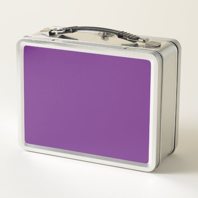 Luxury Purple Metal Lunch Box (Back)