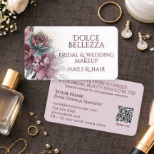 Luxury Purple Teal Floral Bridal Makeup Artist