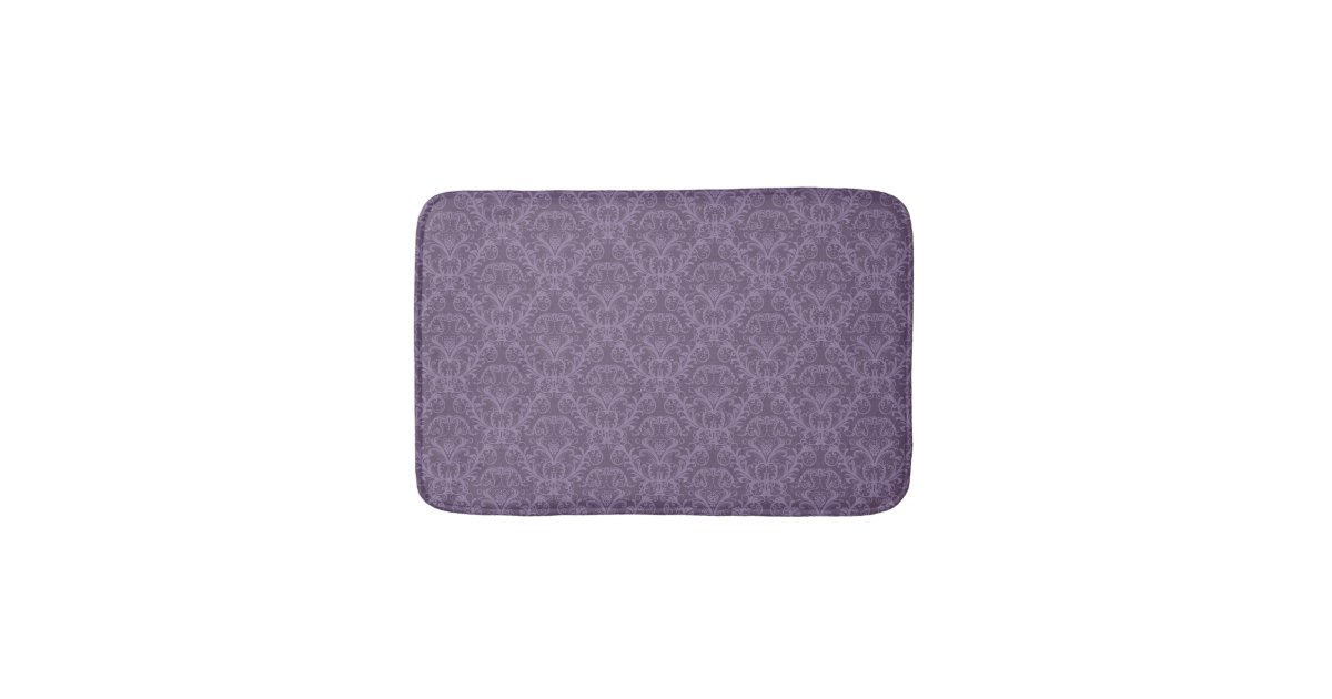 Luxury Purple Wallpaper Bathroom Mat Zazzle