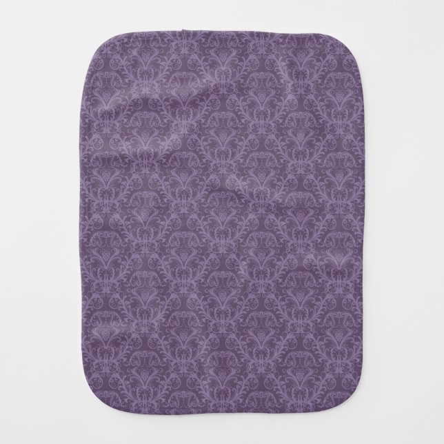 Luxury Purple Wallpaper Burp Cloth (Front)