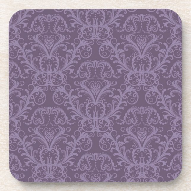 Luxury Purple Wallpaper Drink Coaster (Front)