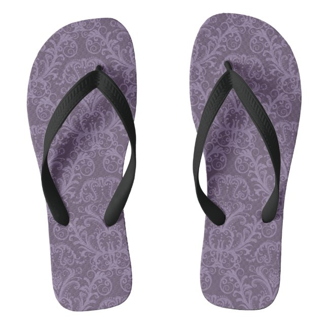 Luxury Purple Wallpaper Flip Flops (Footbed)