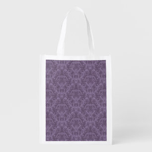 Luxury Purple Wallpaper Grocery Bag