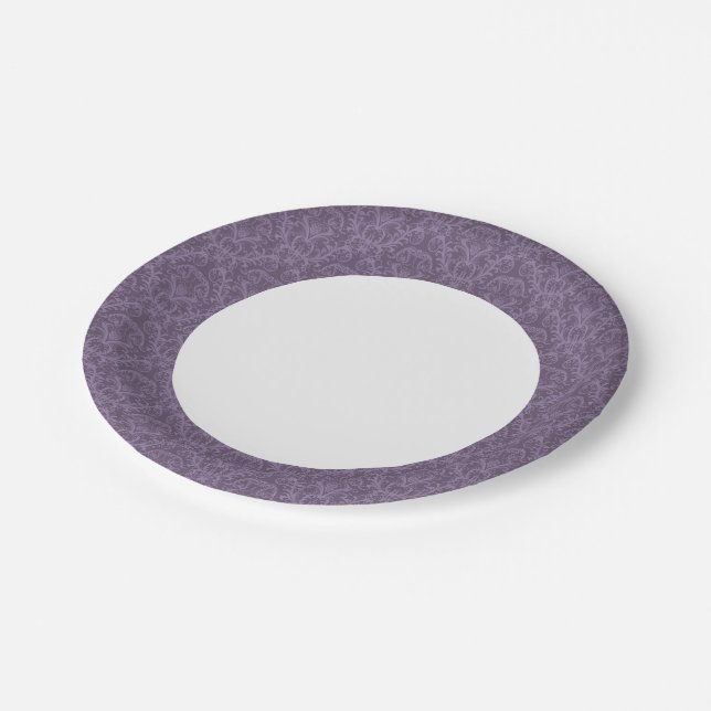 Luxury Purple Wallpaper Paper Plates (Angled)