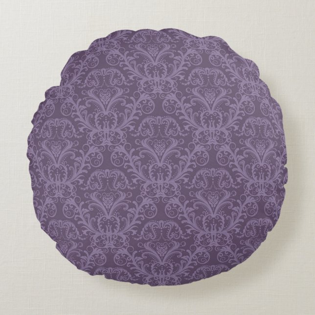Luxury Purple Wallpaper Round Pillow (Front)
