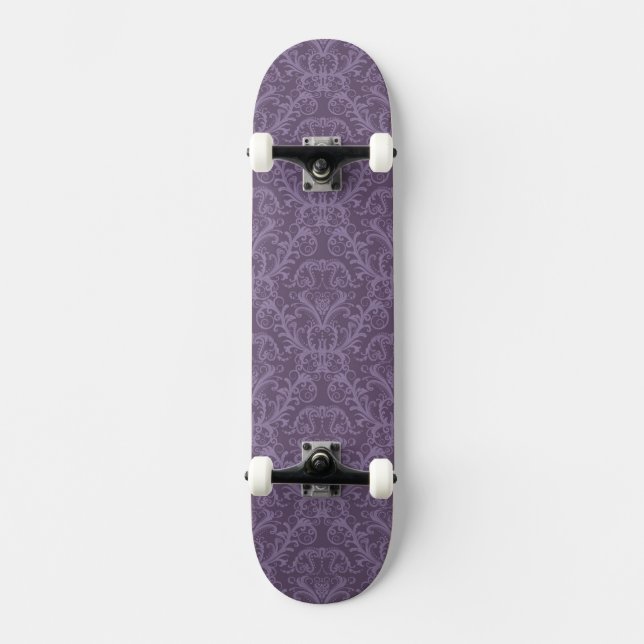 Luxury Purple Wallpaper Skateboard Deck (Front)