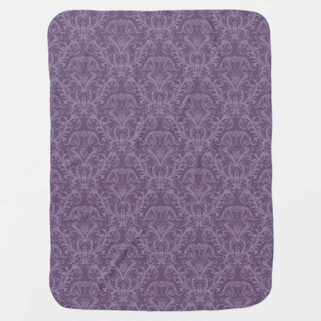 Luxury Purple Wallpaper Stroller Blanket (Front)