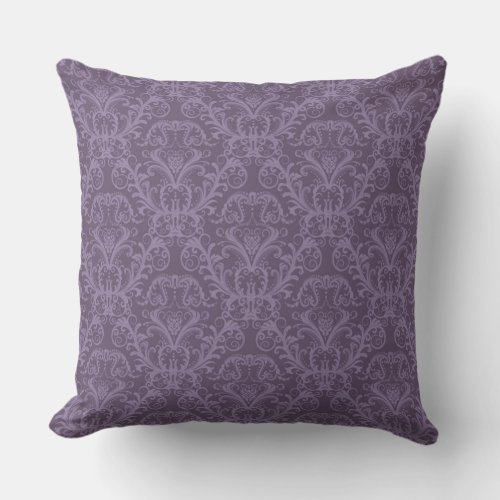 Luxury Purple Wallpaper Throw Pillow