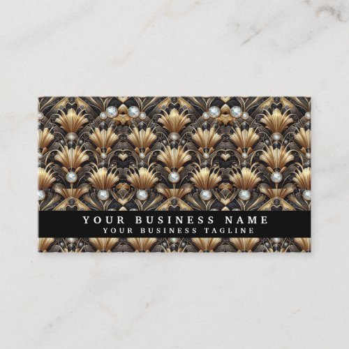 Luxury QR Code Art Deco Business Cards