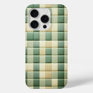 Luxury Quilted Fabric Pattern Case - Sage Green 