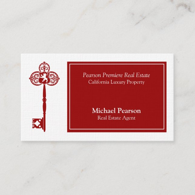 Luxury Real Estate Agent Business Card Template (Front)