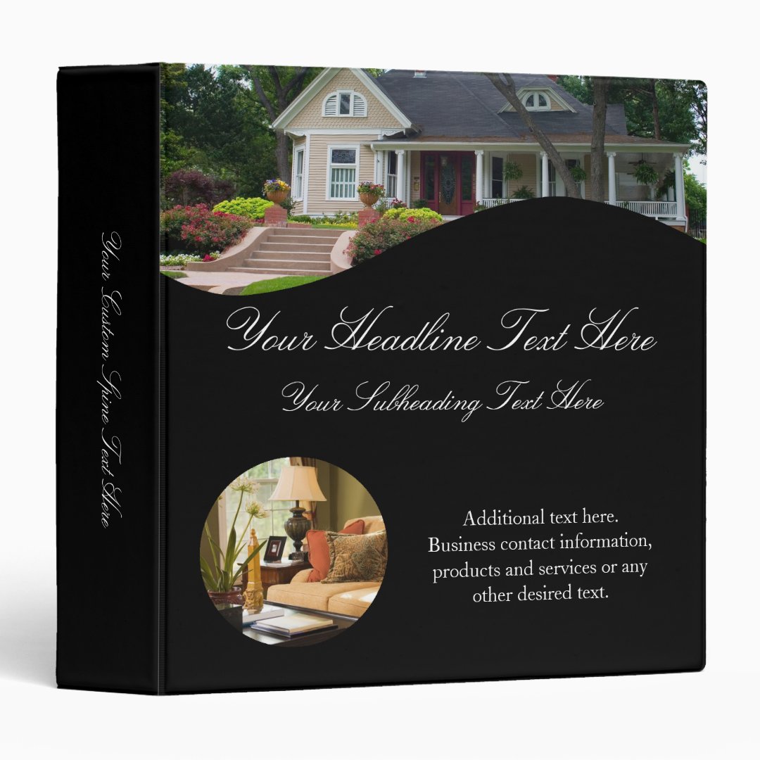 Luxury Real Estate Agent Listing Binder Zazzle