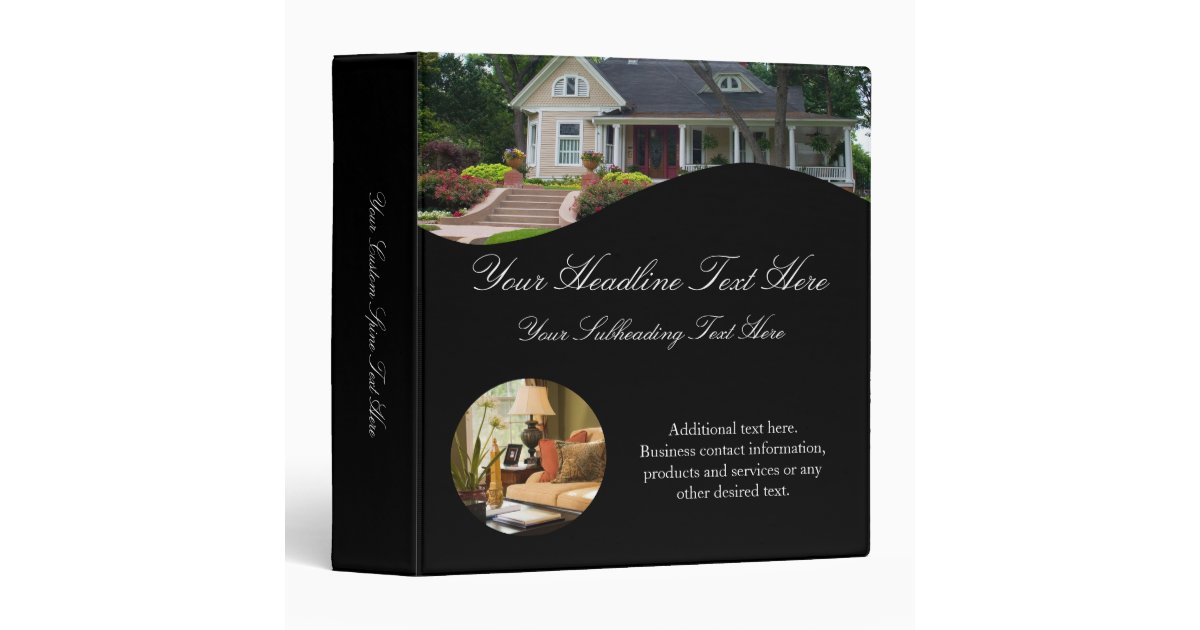 Luxury Real Estate Agent Listing Binder Zazzle