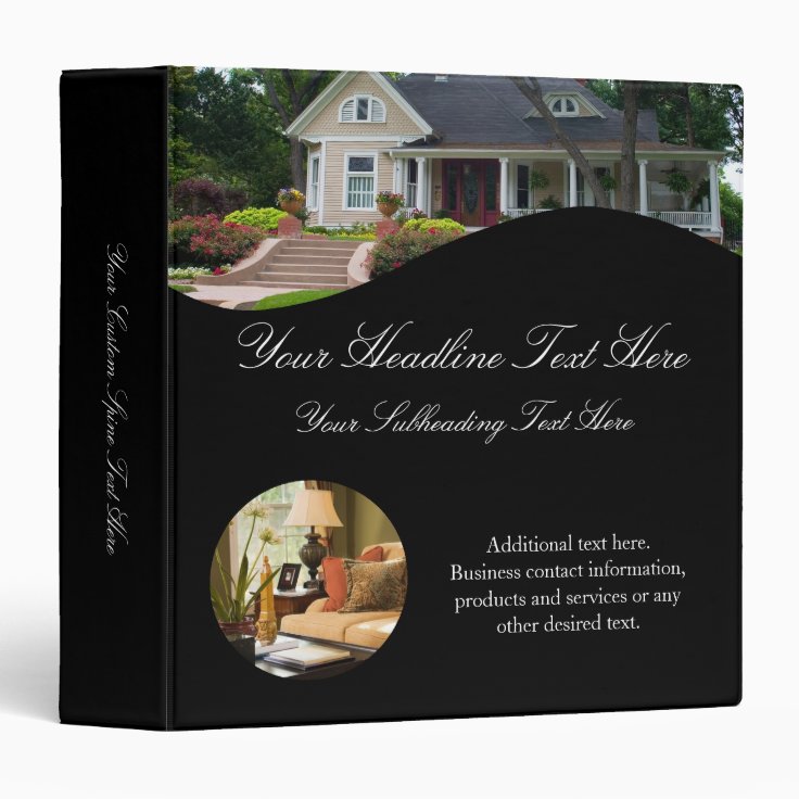Luxury Real Estate Agent Listing Binder Zazzle