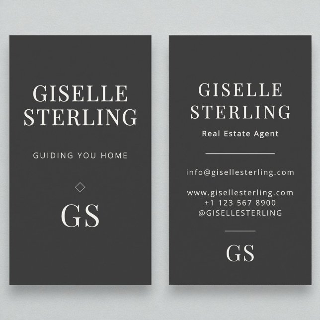 Luxury Real Estate Agent Modern Elegant Business Card (Creator Uploaded)