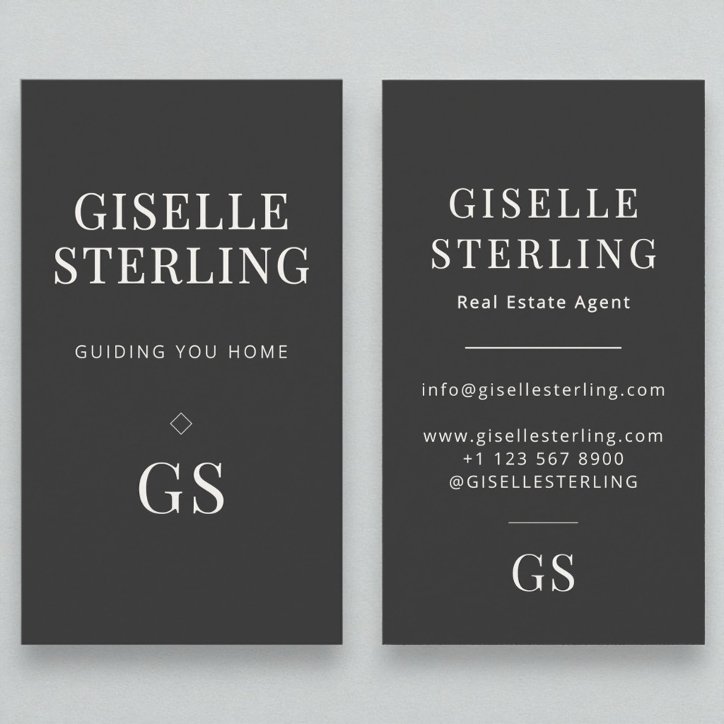 Luxury Real Estate Agent Modern Elegant Business Card