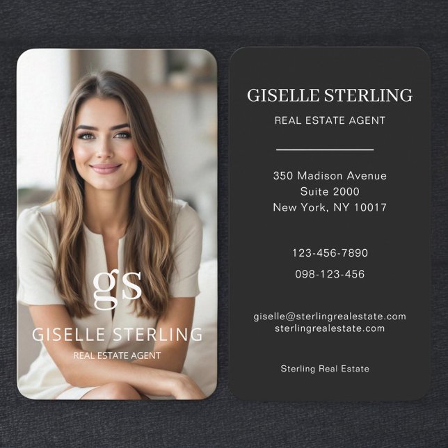 Luxury Real Estate Agent Photo Professional Business Card (Creator Uploaded)