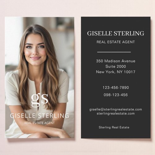 Luxury Real Estate Agent Photo Professional Business Card