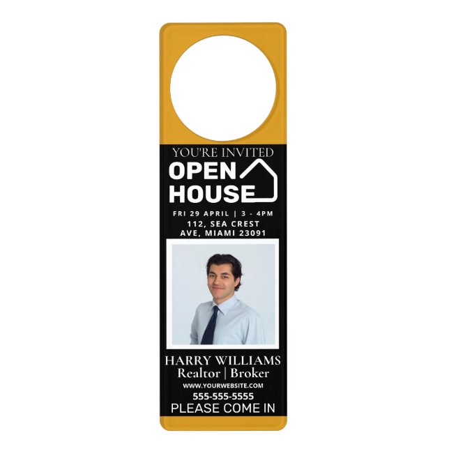 Luxury Real Estate Door Hanger | Open House (Front)