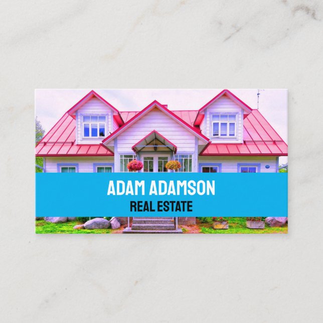 Luxury Real Estate (QR Code) Best House Realtor Business Card (Front)