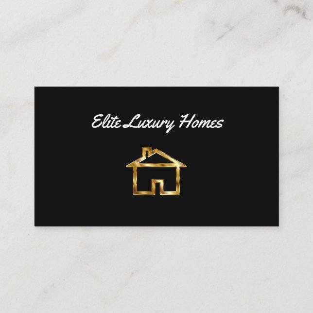 Luxury Real Estate Theme Business Card (Front)