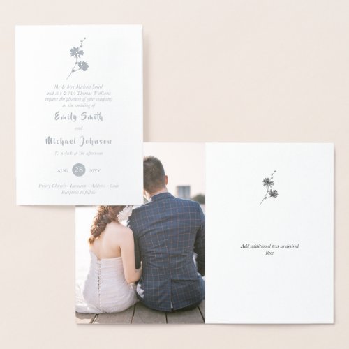 Luxury REAL FOIL WEDDING Photo Folded 3 Program