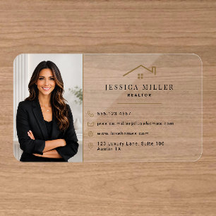 Luxury Realtor Clear Business Cards