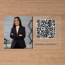 Luxury Realtor Photo Business Card QR Code