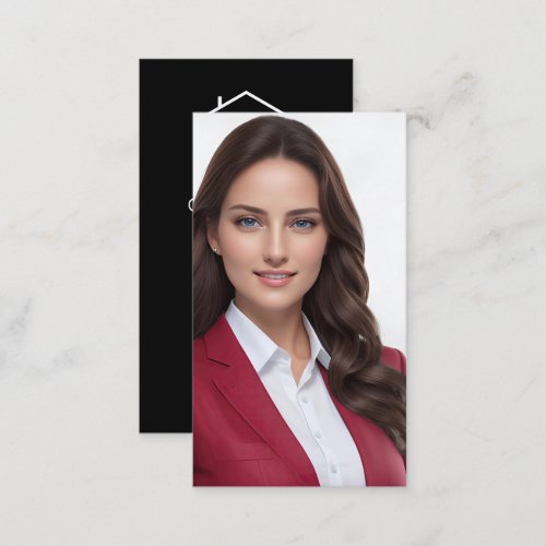 Luxury Realtor Portrait Silk Style Business Cards