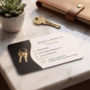 Luxury Realtor QR Code Foil Business Cards