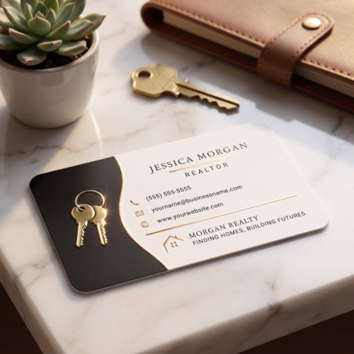 Luxury Realtor QR Code Foil Business Cards