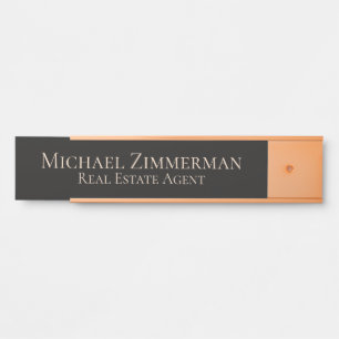 Luxury Realtor Real Estate Agent Office Door Sign