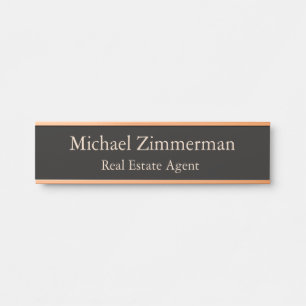 Luxury Realtor Real Estate Agent Office Door Sign