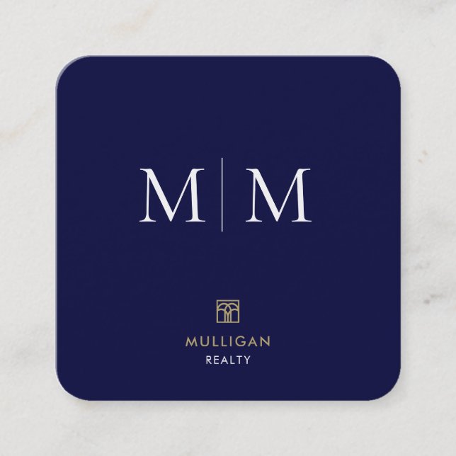 Luxury Realtor Square Business Card  (Front)