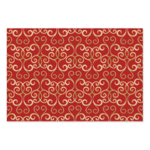 LUXURY RED AND GOLD CHRISTMAS DAMASK PERSONALIZED