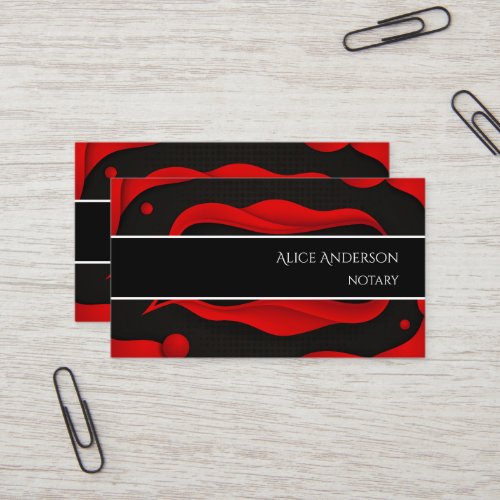 Luxury red black elegant proffessional feminine business card