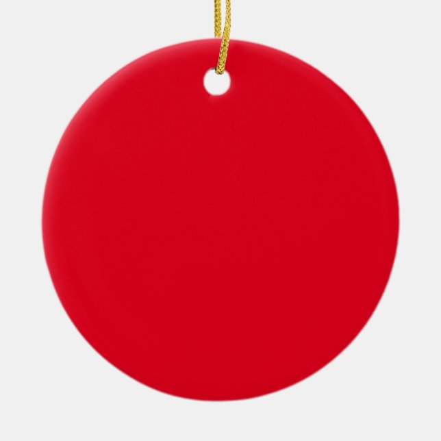 Luxury Red Christmas Keepsake Ornament (Front)